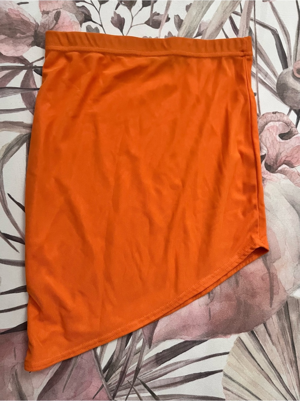 PrettyLittleThing Bright Orange Asymmetrical Mini Skirt
